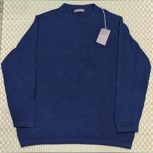 NWT Hawico 100% Pure Cashmere Sweater Navy Blue Men's Size XL Made in Scotland